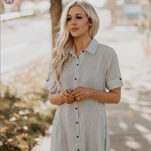 Striped tunic dress.